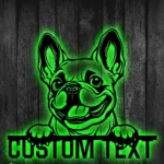 Animals Pets Metal Sign Custom Smiling French Bulldog 1