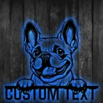 Animals Pets Metal Sign Custom Smiling French Bulldog 1