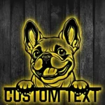 Animals Pets Metal Sign Custom Smiling French Bulldog 1