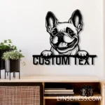 Animals Pets Metal Sign Custom Smiling French Bulldog 1
