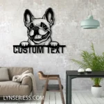 Animals Pets Metal Sign Custom Smiling French Bulldog 1