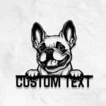 Animals Pets Metal Sign Custom Smiling French Bulldog 1