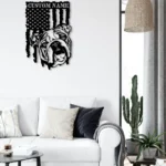 Animals Pets Metal Sign Custom Us Flag English Bulldog 1