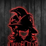 Animals Pets Metal Sign Custom Witch And Raven 1
