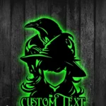 Animals Pets Metal Sign Custom Witch And Raven 1