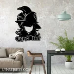 Animals Pets Metal Sign Custom Witch And Raven 1