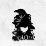 Animals Pets Metal Sign Custom Witch And Raven 1