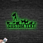 Animals Pets Metal Sign Custom Women Dogs Walking 1