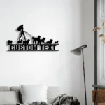 Animals Pets Metal Sign Custom Women Dogs Walking 1
