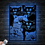 Animals Pets Metal Sign Detailed Nordic Cats 1