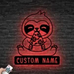 Animals Pets Metal Sign Endearing Sloth 1