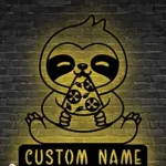 Animals Pets Metal Sign Endearing Sloth 1