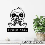 Animals Pets Metal Sign Endearing Sloth 1