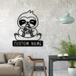Animals Pets Metal Sign Endearing Sloth 1
