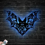 Animals Pets Metal Sign Floral Bat 1