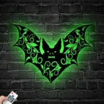 Animals Pets Metal Sign Floral Bat 1