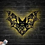 Animals Pets Metal Sign Floral Bat 1