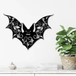 Animals Pets Metal Sign Floral Bat 1