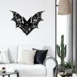 Animals Pets Metal Sign Floral Bat 1