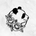 Animals Pets Metal Sign Flower Panda Bear 1