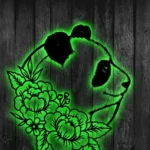 Animals Pets Metal Sign Flower Panda Bear 1