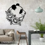 Animals Pets Metal Sign Flower Panda Bear 1
