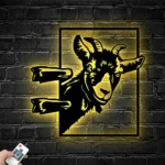 Animals Pets Metal Sign Funny Goat 1