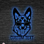 Animals Pets Metal Sign German Shepherd In Frosted Glass 1