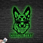Animals Pets Metal Sign German Shepherd In Frosted Glass 1