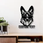 Animals Pets Metal Sign German Shepherd In Frosted Glass 1