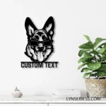 Animals Pets Metal Sign German Shepherd In Frosted Glass 1