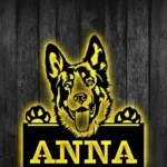 Animals Pets Metal Sign German Shepherd Pup 1