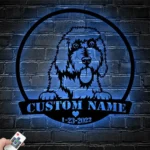 Animals Pets Metal Sign Gilded Retriever 1