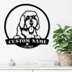 Animals Pets Metal Sign Gilded Retriever 1