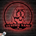 Animals Pets Metal Sign Gilded Retriever 1