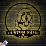 Animals Pets Metal Sign Gilded Retriever 1