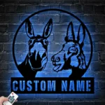 Animals Pets Metal Sign Humorous Two Donkey 1