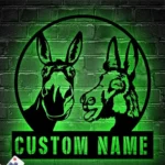 Animals Pets Metal Sign Humorous Two Donkey 1