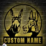 Animals Pets Metal Sign Humorous Two Donkey 1