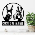 Animals Pets Metal Sign Humorous Two Donkey 1