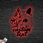 Animals Pets Metal Sign Kitten Floral 1
