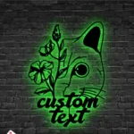 Animals Pets Metal Sign Kitten Floral 1