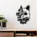 Animals Pets Metal Sign Kitten Floral 1