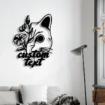 Animals Pets Metal Sign Kitten Floral 1