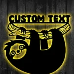 Animals Pets Metal Sign Lovely Sloth 1