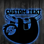 Animals Pets Metal Sign Lovely Sloth 1