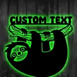 Animals Pets Metal Sign Lovely Sloth 1
