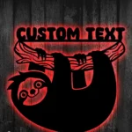 Animals Pets Metal Sign Lovely Sloth 1