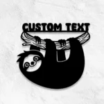 Animals Pets Metal Sign Lovely Sloth 1