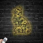 Animals Pets Metal Sign Mandala Cat 1